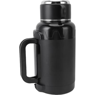 Bouilloire Électrique de Voiture 1500ML Acier Inoxydable 304 Anti-Brûlure à Sec Affichage LED de la Température Chauffe-Eau pour Voiture avec Pliable black