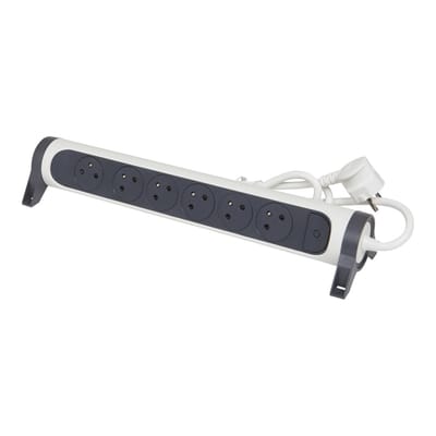 Legrand Premium Contactdoos 6x2P Met 1,5m Snoer Zwart-Wit (Europese Stekkerdoos) - 049455 [5 stuks]