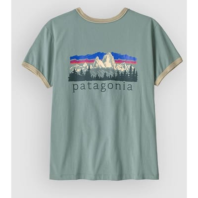 Patagonia Fitz Roy Foothills Ringer T-Shirt groen