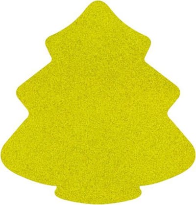 Kerstboom vilt onderzetters - Lichtgroen - 6 stuks - 11 x 10 cm - Kerst onderzetter - Tafeldecoratie - Glas onderzetter - Woondecoratie - Tafelbescherming - Onderzetters voor glazen - Kerst tafelen - Woonaccessoires - Tafelaccessoires