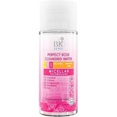 BK Sensi Perfect Rose Reinigingswater, Micellaire Technologie, Dermotologisch getest, voor de gevoelige huid, 50 ml. 50 ml.