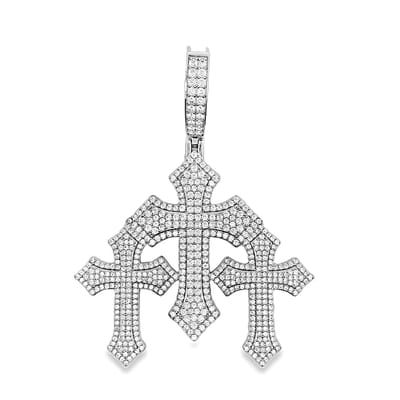 Juwelier Zwartevalk zilveren (gerhodineerd) kruis hanger - 24.341