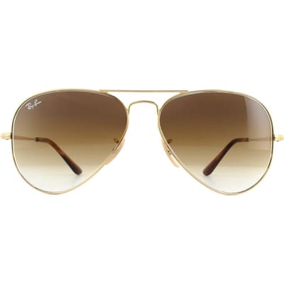 Ray-Ban Zonnebril Aviator Metal II RB3689 914751 Goudbruin Verloop