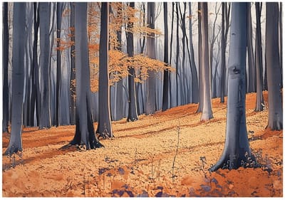 WALLARENA - Fotobehang - 150x105 cm - Fototapete met een bos, bomen en natuur voor slaapkamer en salon, vliesbehang