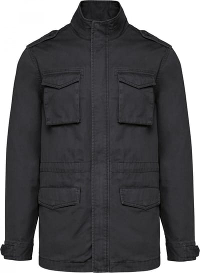 Kariban Heren Safarijasje K6164 - Washed black - 3XL
