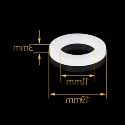 Witte platte siliconen O-ringen voor afdichting, set van 12, maat 1/2 inch, ideaal voor diverse toepassingen