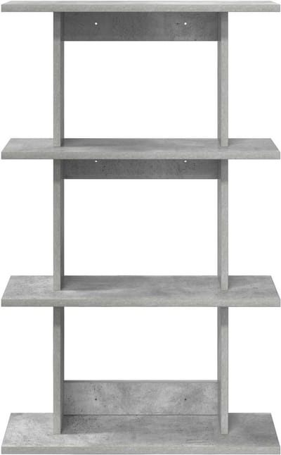 vidaXL - Wandplank - Muurmontage - Betongrijs - 56 - x - 20 - x - 90 - cm - Bewerkt - hout