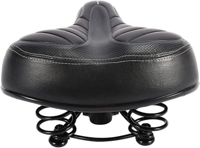 Fietszadel - Comfortzadel Zacht Zadel - Comfortabel Fietsen - Extra Breed - 250x200x60 mm - Matzwart