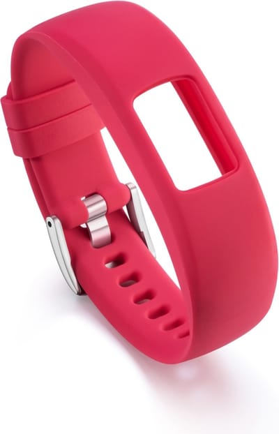 By Qubix - Siliconen sportbandje - Rood - Geschikt voor Garmin Vivofit 4