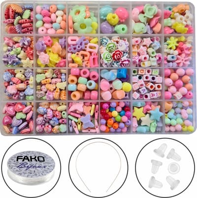 Fako Bijoux® - Kinder Kralen Set - Acryl - Sieraden Maken - Serie 8 - Box - 550 Stuks