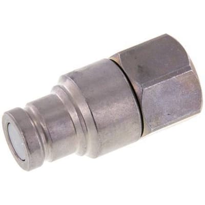 Stalen DN 10 Vlakdichtende Koppeling Insteeknippel G 1/2 inch Binnendraad ISO 16028 CEJN D 19.7mm