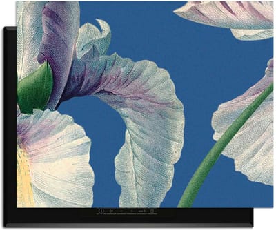 KitchenArt - Blue Iris Grace – Inductie Beschermer - 76x51.5 cm - Kookplaat Beschermer - Luxe Afdekplaat Inductieplaat - Anti-slip & Oprolbaar - Beschermmat Inductiekookplaat