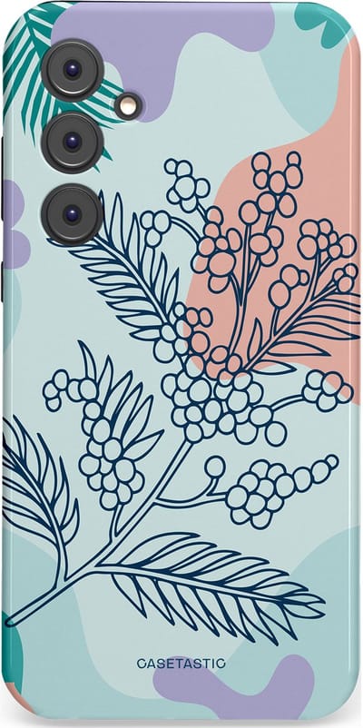 Casetastic Hoesje Geschikt voor Samsung A35 - Stijlvolle Beschermende Duo-layer Case - Aquarel Bladeren