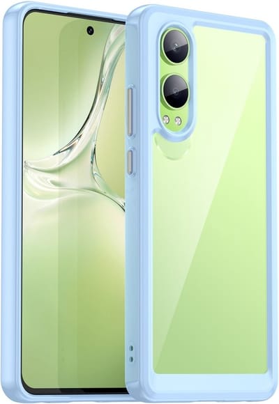Coverup Hoesje - Geschikt voor OnePlus Nord CE4 Lite 5G Hoesje - Coverup Transparant ShockProof TPU Back Cover - Lichtblauw