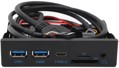 OmGoods - Dailygoody - 3,5 Inch USB C Hub - USB 3.0 - Hoge overdrachtssnelheid - Floppy Drive Paneel - Geheugenkaartlezer - Geschikt voor XP 7 8 10 11