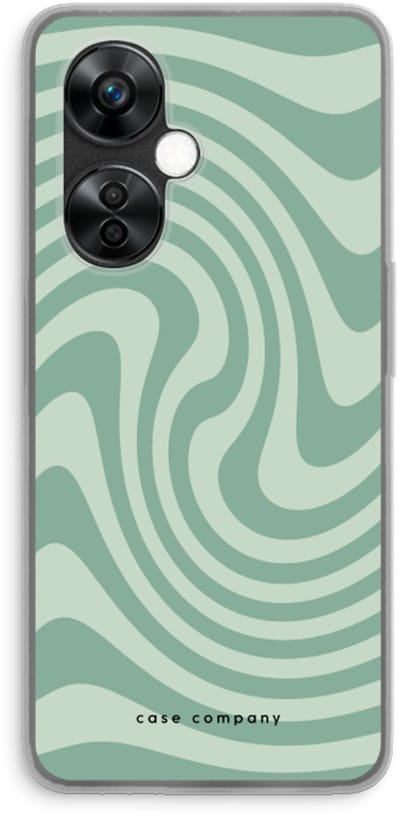 Case Company® - Hoesje geschikt voor OnePlus Nord CE 3 Lite hoesje - Swirl Groen - Soft Cover Telefoonhoesje - Bescherming aan alle Kanten en Schermrand