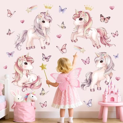 Dailygoody - Wandstickers - Unicorn - Makkelijk te Plakken