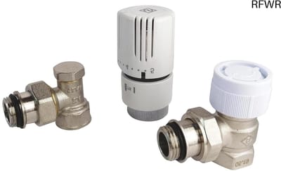 RFWR® Vernikkelde Hoekset met Thermostaatkraan en Instelbocht voor Gelijkmatig Thermisch Comfort