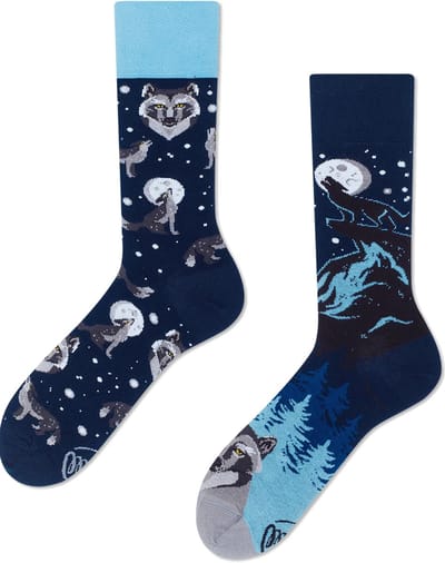 Many Mornings unisex sokken - Winter Wolf - Unisex - Maat: 35 - 38