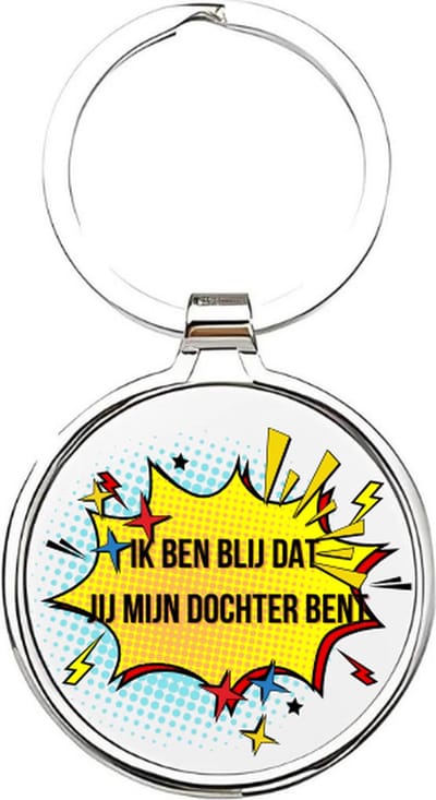 Akyol - ik ben blij dat jij mijn dochter bent Sleutelhanger - Dochter - de liefste dochter - dochter sleutelhanger - kind sleutelhanger - sleutelhanger dochter - familie sleutelhanger - cadeautje - dochter cadeau - girl - 4 x 7,5 CM