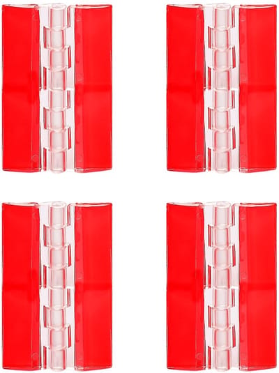 Dailygoods- Scharnieren Transparant - Kunststof Scharnieren - Kleine Scharnieren - Zelfklevende Scharnieren - 4 Stuks - Draaibaar 275° - Kunststof Scharnier