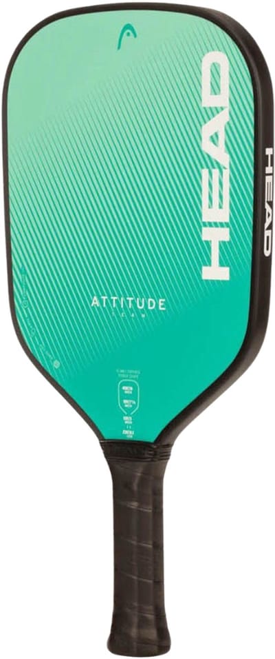 HEAD Attitude Pickleball Paddle – Pickleball Racket – Lichtgewicht – Glasvezel Composiet - Comfort Grip – Extra Grote Sweet Spot - Voor Beginners & Recreatieve Spelers