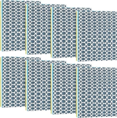 Set van 8 Biochemische Filterwatten voor Aquariums, Hoogdoorlatend en Meelaags Ontwerp voor Optimaal Waterfiltering en Pondgebruik