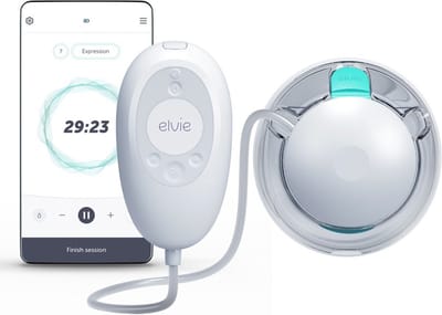 Elvie® Stride 2 | Enkele Elektrische borstkolf – Handsfree borstkolf die Stil & Krachtig is - Kolfapparaat past discreet in bh en werkt met Gratis App - Incl. Verschillende Tepelmaten in doos