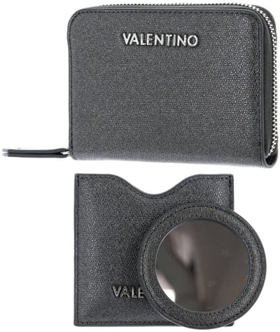 Valentino Bags Zenzero Dames Portemonnee + Spiegel - Antraciet