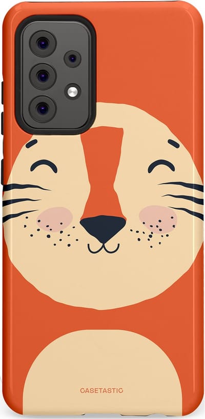 Casetastic hoesje geschikt voor Samsung Galaxy A52 (2021) 5G / Samsung Galaxy A52 (2021) 4G - Dubbellaagse bescherming - Knuffelkopjes tijger - Fashion Case - Terracotta Zand