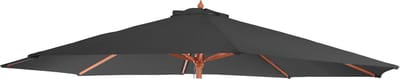 Vervangende hoes voor parasol Florida, parasolhoes Vervangende hoes, Ø 3,5 m Polyester 8 stokken ~ antraciet