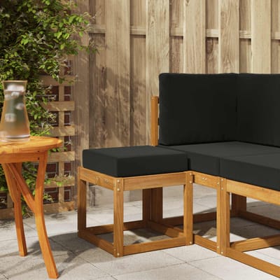 vidaXL - Buitenstoelbank - Massief - Acacia - Hout - Naturel