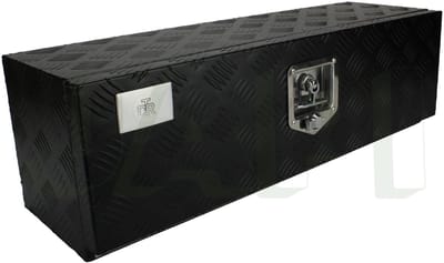 Aluminium onderbouwkist 800x250x250 zijkant zwart poeder gecoat