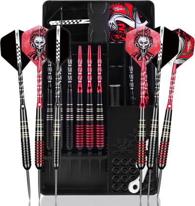 Professionele Dartpijlen met Metalen Punt - 6 Stuks, 24g, Aluminium Schachten en Accessoires