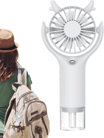 Handventilator - Nevel ventilator - Frisse lucht - Waterspray functie - 16.7 cm - Wit