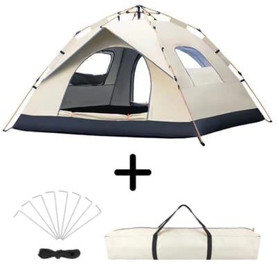 Dutchers® Pop-Up Tent 2-3 Personen – Automatische Tent voor Kamperen, Reizen, Strand & Hiking - Campingtent - Kampeertent - Koepeltent – UPF 50+ - UV Bestendig – Waterdicht & Ventilerend – Inclusief Draagtas, Haringen & Touwen