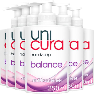 Unicura Antibacteriële Handzeep Balance - 6 x 250 ml - Voordeelverpakking