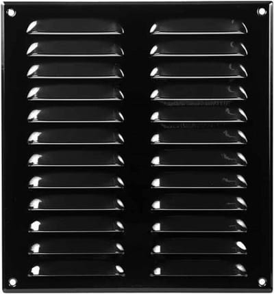 Metalen ventilatierooster vierkant 260x280 mm zwart - MR2628M - RAL9005