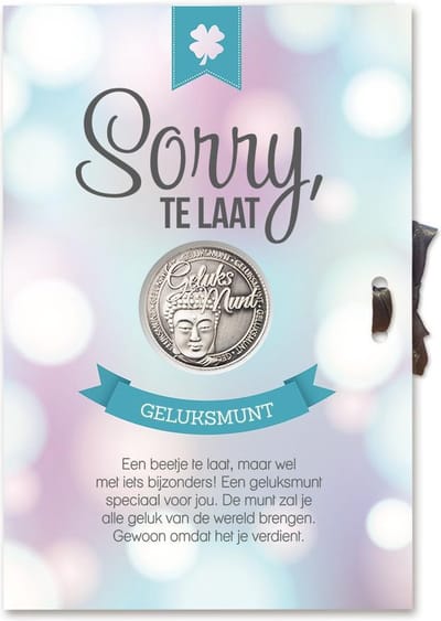 Geluksmunt Giftcard Sorry te laat