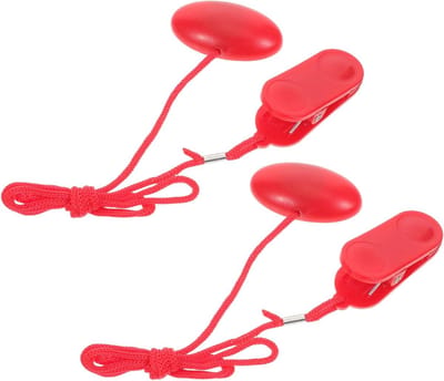 Loopband Veiligheidssleutel - Noodstop Clip - Fitness Veiligheid - Magnetische Bevestiging - 2 Stuks - Rood