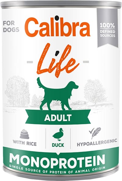 Calibra Dog Life Adult Natvoer - Eend - 6 x 400 g