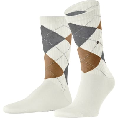 Burlington Rib Court eenkleurig katoen sokken heren wit - maat 40-46
