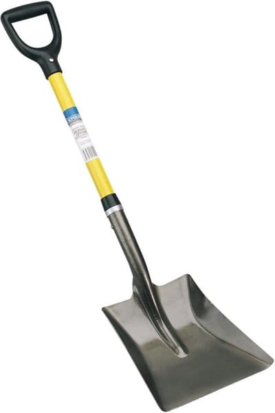 57567 BSFG Vierkante Mond Bouwers Schop met Glasvezel Schacht Geel - Sterke Draper Schop