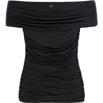 GUESS Marciano By  Alva Off Shoulder Top Jet Black Größe: M | Blusen Outlet | Damen | Schwarz