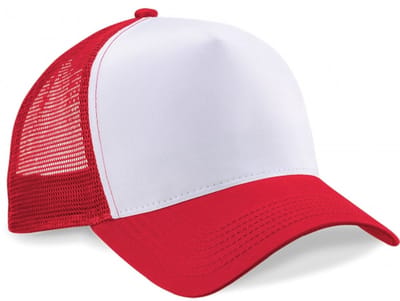 2x Truckers baseball caps rood/wit voor volwassenen - voordelige petjes/caps
