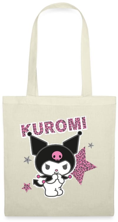 Kuromi Met Letters En Sterren In Leeuwstijl Tas Van Stof Schoudertas
