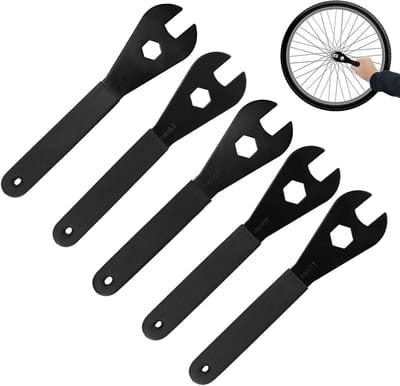 Complete Set Conetang voor Fietswielen - 13/14/15/16/17mm - Duurzaam Carbon Staal voor Precisie Onderhoud van Fietshubs
