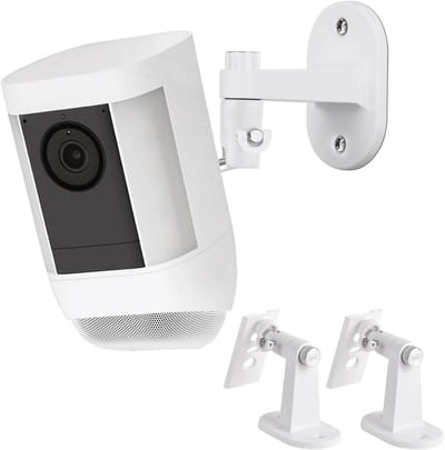 Beveiligingsmuurbeugel - Montagebeugel camera - Camera ophangen - 360 graden verstelbaar - 2 stuks - Wit
