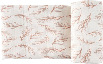 HappyBear | Swaddle Hydrofiele Doek - Twiggy | Extra groot - 120cm | Inbakerdoek | 100% zachte tweelaags katoenen mousseline
