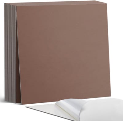 Coloray Plaktegels - Bruin Zelfklevende Tegels - 20 cm x 20 cm - Bruin Plaktegels - 20 stuks - Vierkant PVC Tegels - Plaktegels Badkamer - Plaktegels Vloer - Vinyltegels Vloer Zelfklevend - Wandtegel Zelfklevend